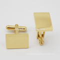 Fábrica Personalizar Ouro Plating Rectangle Cufflink com Logo